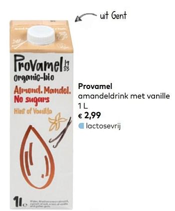 Promoties Provamel amandeldrink met vanille - Provamel - Geldig van 03/06/2020 tot 30/06/2020 bij Bioplanet