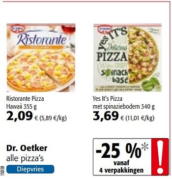 Colruyt Promotie Dr Oetker Alle Pizza S Dr Oetker Diepvries Geldig Tot 16 06 Promobutler