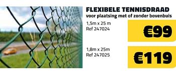 Promoties Flexibele tennisdraad - Huismerk - Bouwcenter Frans Vlaeminck - Geldig van 02/06/2020 tot 30/06/2020 bij Bouwcenter Frans Vlaeminck