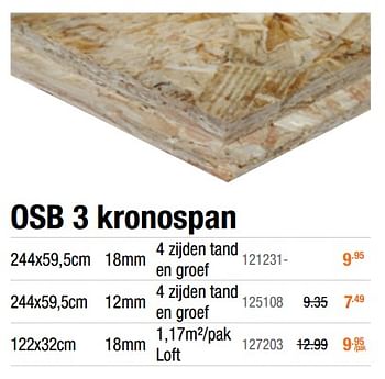 Promotions Osb 3 kronospan - Produit maison - Cevo - Valide de 02/06/2020 à 31/08/2020 chez Cevo Market