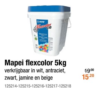 Promoties Mapei flexcolor - Mapei - Geldig van 02/06/2020 tot 31/08/2020 bij Cevo Market