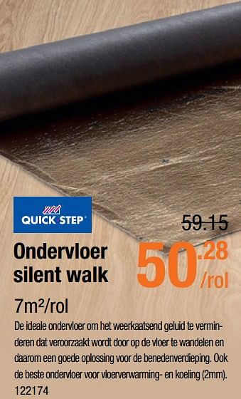 Promotions Ondervloer silent walk - QuickStep - Valide de 02/06/2020 à 31/08/2020 chez Cevo Market