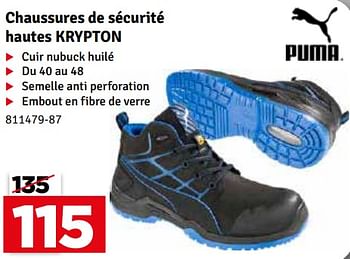 Promotions Chaussures de sécurité hautes krypton - Puma - Valide de 04/06/2020 à 05/07/2020 chez Mr. Bricolage