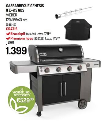 Promoties Gasbarbecue genesis ii e-415 gbs weber - Weber - Geldig van 01/04/2020 tot 30/06/2020 bij Oh'Green