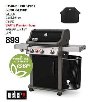 Promoties Gasbarbecue spirit e-330 premium weber - Weber - Geldig van 01/04/2020 tot 30/06/2020 bij Oh'Green