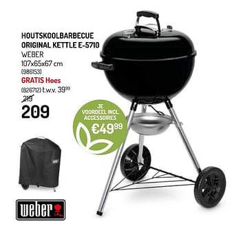 Promoties Houtskoolbarbecue original kettle e-5710 weber - Weber - Geldig van 01/04/2020 tot 30/06/2020 bij Oh'Green