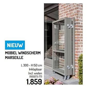 Promoties Mobiel windscherm marseille therma - Huismerk - Oh'Green - Geldig van 01/04/2020 tot 30/06/2020 bij Oh'Green