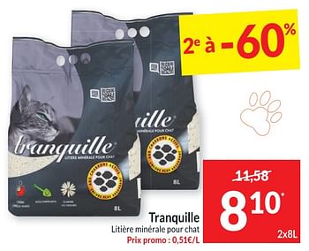 Tranquille Tranquille Litiere Minerale Pour Chat En Promotion Chez Intermarche