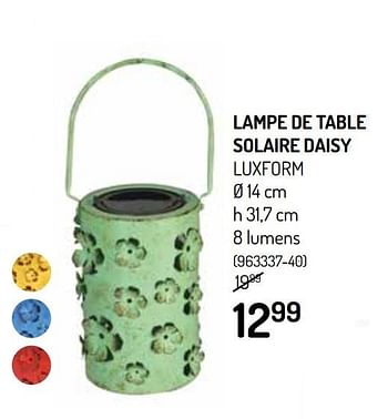 Promotions Lampe de table solaire daisy luxform - LuxForm - Valide de 03/06/2020 à 14/06/2020 chez Oh'Green