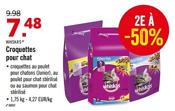 Promotion Lidl Croquettes Pour Chat Whiskas Animaux Et Accessoires Valide Jusqua 4 Promobutler