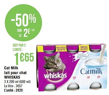 Promotion Geant Casino Cat Milk Lait Pour Chat Whiskas Whiskas Animaux Accessoires Valide Jusqua 4 Promobutler