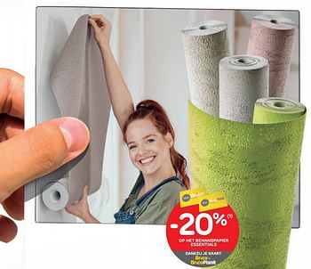 Promoties -20% op het behangpapier essentials - Essentials - Geldig van 17/06/2020 tot 29/06/2020 bij Brico