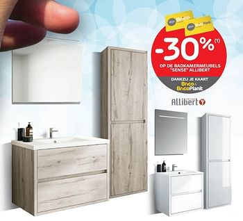 Promoties -30% op de badkamermeubels - Allibert - Geldig van 17/06/2020 tot 29/06/2020 bij Brico