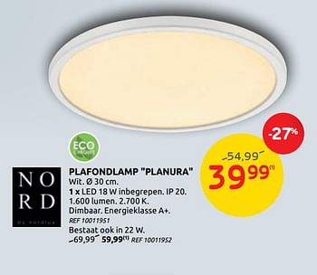 Promoties Plafondlamp planura - nordlux - Geldig van 17/06/2020 tot 29/06/2020 bij Brico