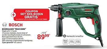 Promoties Boorhamer pbh2100re bosch - Bosch - Geldig van 17/06/2020 tot 29/06/2020 bij Brico