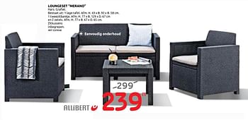 Promoties Loungeset merano allibert - Allibert - Geldig van 17/06/2020 tot 29/06/2020 bij Brico