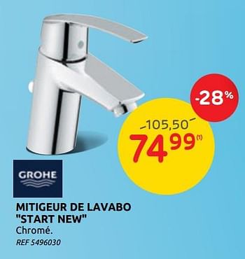 Promotions Mitigeur de lavabo start new - Grohe - Valide de 17/06/2020 à 29/06/2020 chez Brico