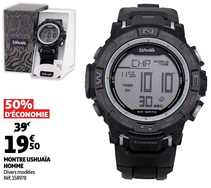 Ushuaia Montre ushua a homme En promotion chez Auchan Ronq