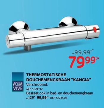 Promoties Thermostatische douchemengkraan kangia - AQUA VIVE - Geldig van 17/06/2020 tot 29/06/2020 bij BricoPlanit