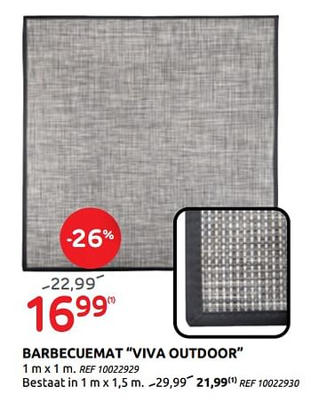 Promotions Barbecuemat viva outdoor - Produit maison - BricoPlanit - Valide de 17/06/2020 à 29/06/2020 chez BricoPlanit