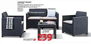 Promoties Loungeset merano allibert - Allibert - Geldig van 17/06/2020 tot 29/06/2020 bij BricoPlanit
