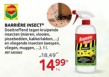 Promoties Barrière insect compo - Compo - Geldig van 17/06/2020 tot 29/06/2020 bij BricoPlanit