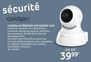 Promotions Avidsen caméra intérieure motorisée 720p - avidsen - Valide de 17/06/2020 à 29/06/2020 chez BricoPlanit