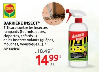 Promotions Barrière insect compo - Compo - Valide de 17/06/2020 à 29/06/2020 chez BricoPlanit