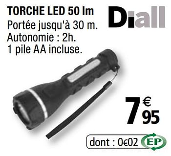 Promoties Torche led - Diall - Geldig van 29/05/2020 tot 31/12/2020 bij Brico Depot