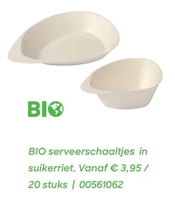 Promoties Bio serveerschaaltjes in suikerriet. - Huismerk - Ava - Geldig van 01/01/2020 tot 31/12/2020 bij Ava