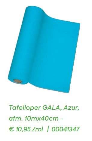 Promoties Tafelloper gala, azur - Gala - Geldig van 01/01/2020 tot 31/12/2020 bij Ava
