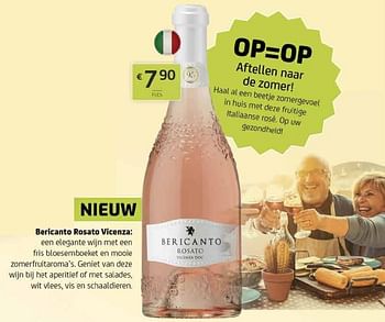 Promoties Bericanto rosato vicenza - Rosé wijnen - Geldig van 12/06/2020 tot 25/06/2020 bij BelBev