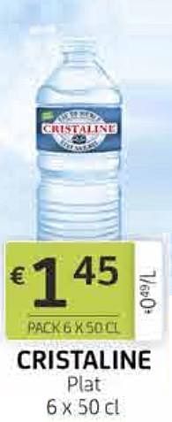 Promoties Cristaline plat - Cristaline - Geldig van 12/06/2020 tot 25/06/2020 bij BelBev