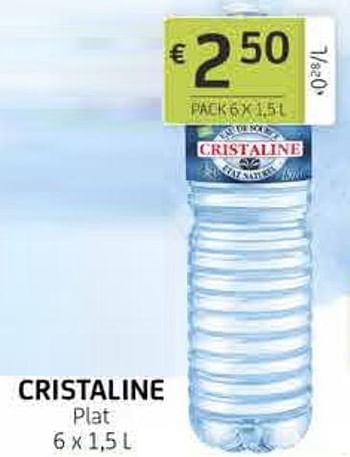 Promoties Cristaline plat - Cristaline - Geldig van 12/06/2020 tot 25/06/2020 bij BelBev