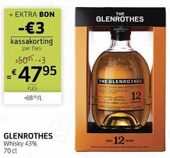 Promoties Glenrothes whisky - The Glenrothes - Geldig van 12/06/2020 tot 25/06/2020 bij BelBev