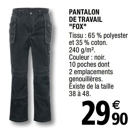 Pantalon de travail discount homme brico depot