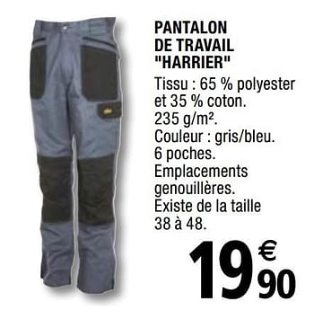 Promoties Pantalon de travail harrier - Site - Geldig van 29/05/2020 tot 31/12/2020 bij Brico Depot