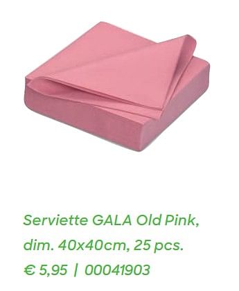 Promotions Serviette gala old pink - Gala - Valide de 01/01/2020 à 31/12/2020 chez Ava