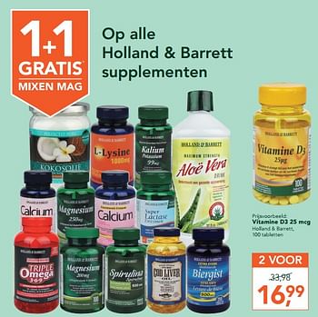 Promoties Vitamine d3 25 mcg - Huismerk - Holland & Barrett - Geldig van 15/06/2020 tot 12/07/2020 bij Holland & Barret