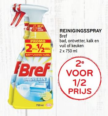 Promoties Reinigingsspray bref 2e voor 1-2 prijs - Bref - Geldig van 01/07/2020 tot 14/07/2020 bij Alvo