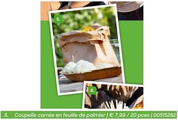 Promotions Coupelle carrée en feuille de palmier - Produit Maison - Ava - Valide de 16/06/2020 à 31/08/2020 chez Ava