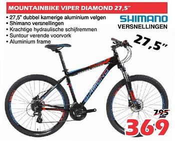 Promoties Mountainbike viper diamond 27,5`` - Viper Bicycles - Geldig van 17/06/2020 tot 19/07/2020 bij Itek