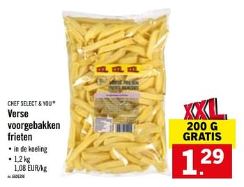 Promoties Verse voorgebakken frieten - Chef select & you - Geldig van 29/06/2020 tot 04/07/2020 bij Lidl