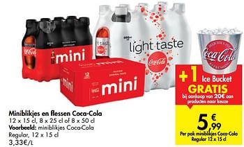 Promoties Miniblikjes en flessen coca-cola miniblikjes coca-cola regular - Coca Cola - Geldig van 24/06/2020 tot 06/07/2020 bij Carrefour