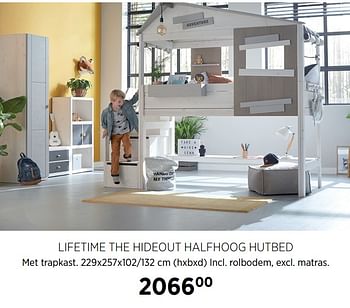 Promoties Lifetime the hideout halfhoog hutbed - Lifetime - Geldig van 17/06/2020 tot 20/07/2020 bij BabyPark