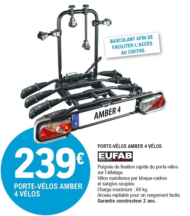 Eufab Porte v los amber 4 v los En promotion chez E.Leclerc