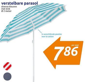 verlichten warmte rek Huismerk - Action Verstelbare parasol - Promotie bij Action