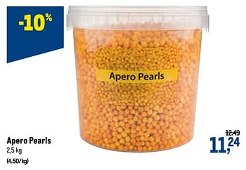 Promotions Apero pearls - Produit maison - Makro - Valide de 01/07/2020 à 14/07/2020 chez Makro