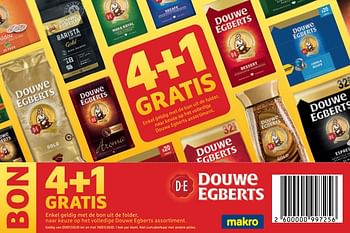 Promotions Douwe egberts 4+1 gratis - Douwe Egberts - Valide de 01/07/2020 à 14/07/2020 chez Makro