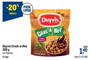 Promoties Duyvis crack-a-nut paprika - Duyvis - Geldig van 01/07/2020 tot 14/07/2020 bij Makro